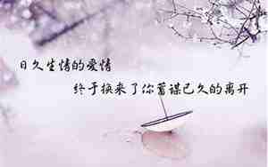 个性签名分手后想挽回