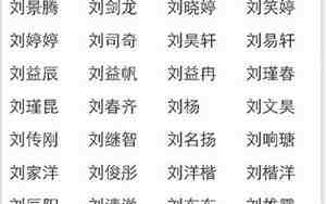 姓安带刘组合的宝宝名字