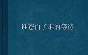 谁苍白了谁的等待下句子