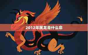2012年属龙的是什么命