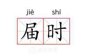 届时的意思