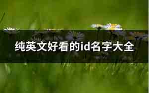 个性好听的单字id名字