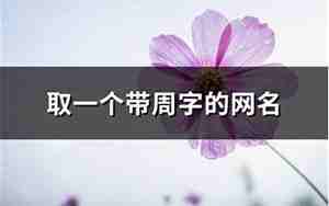 周字网名