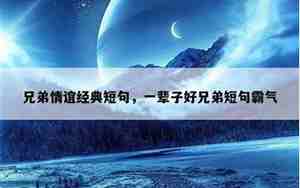 兄弟短经典句子大全