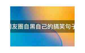 劲爆的自黑句子