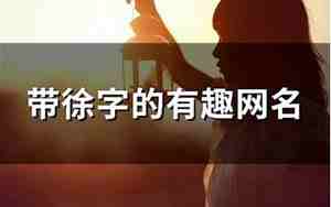 带徐字的网名