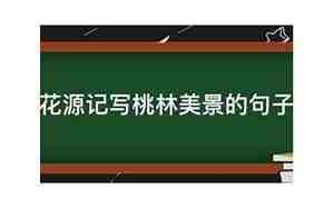 桃花源记写桃花林美景的句子