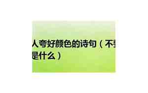 夸颜色的句子