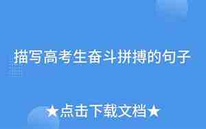 描写拼搏的句子