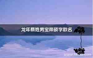 男宝宝名字带硕的