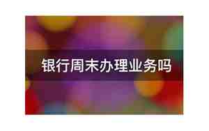 银行周末办理业务吗