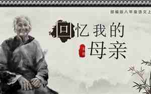 回忆我的母亲教案