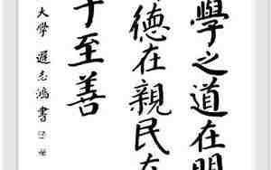 大学之道在明明德在亲民在止于至善