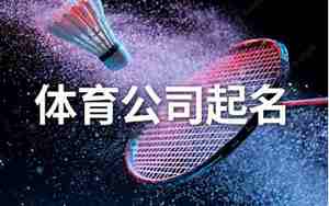 公司起名体育公司名字