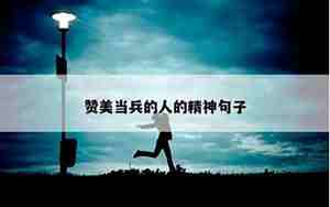 赞美当兵人的句子