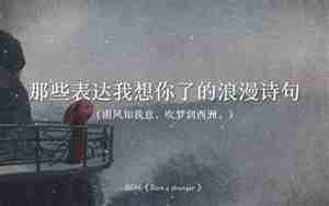 我想你了文艺的句子