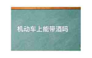 汽车上能带酒吗