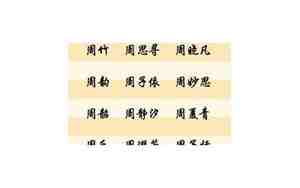 周姓女孩缺金的好名字