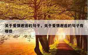 有关爱情的甜美句子