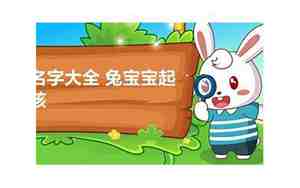 兔年男宝宝马姓名字