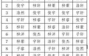 不会重复的男宝宝名字