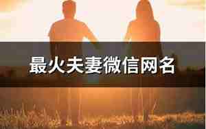 夫妻微信网名