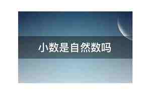 小数是自然数吗