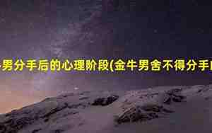 金牛男分手后想做朋友
