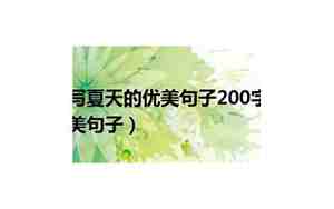 描写夏天太阳的句子