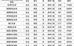 新疆大学分数线