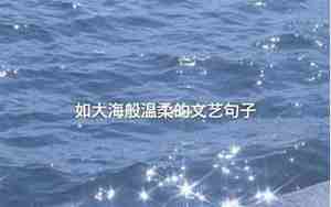 大海文艺句子