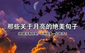 圆圆月亮优美的句子