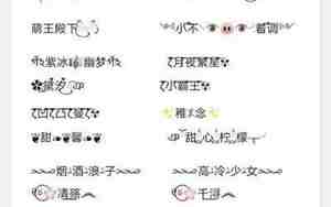 带符号的霸气网名