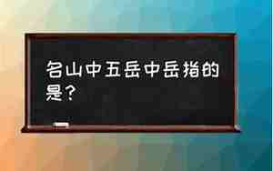 中岳指的是