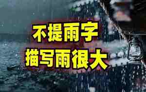 形容下大暴雨搞笑句子