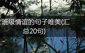 回忆班级唯美句子