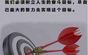 奋斗目标的句子