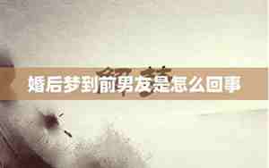 婚后梦到前男友挽回自己