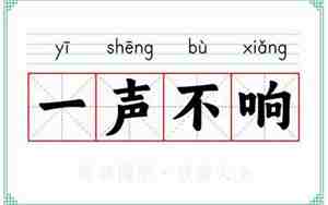 一声不响的句子