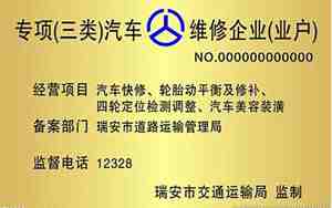 汽车维修企业类型