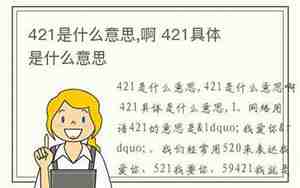 421什么意思