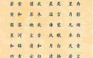好听的名字带唯一的名字