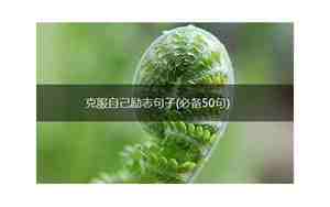 自己克服自己的句子